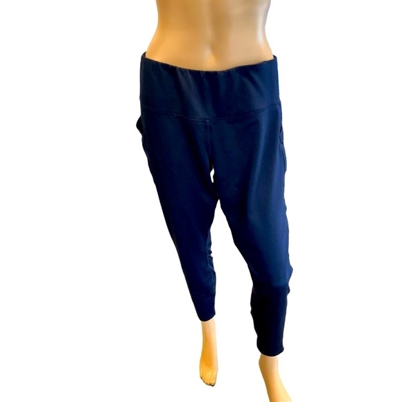 RBX Navy High-Waisted Jogger Pants Women's Stretch Size 6 - Picture 1 of 15